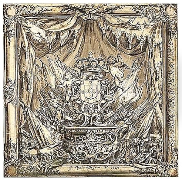 Design For A Monument, With The Royal Arms Of Portugal - view 1