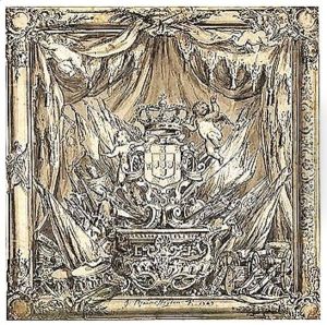 Design For A Monument, With The Royal Arms Of Portugal