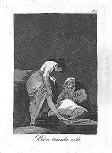 Bien tirada esta by Francisco Goya Fuendetodos
