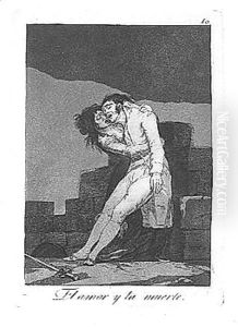 Amor y la muerte by Francisco Goya Fuendetodos