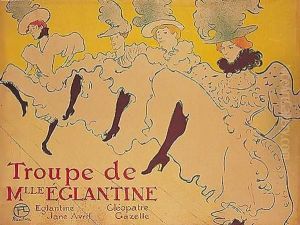 La troupe de mademoiselle eglantine by Henri De Toulouse-Lautrec