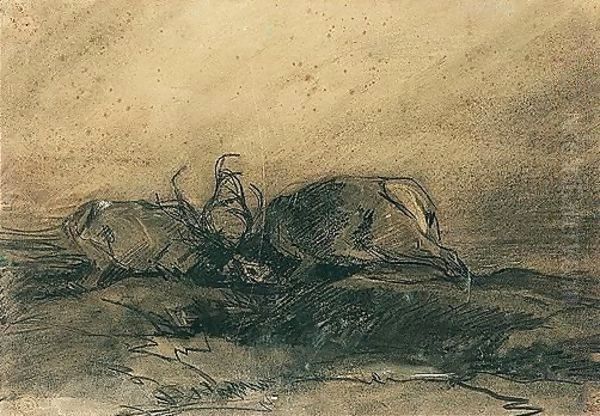 Fighting Stags - view 1
