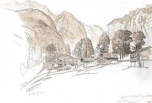 Lauterbrunnen, Switzerland by Edward Lear