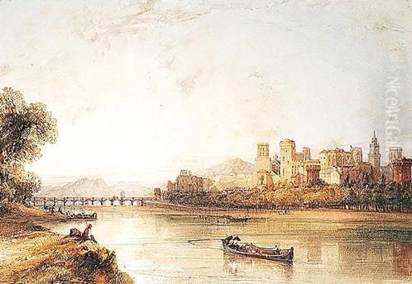 The Town Of Avignon On The Rhone - view 1