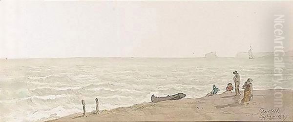 Figures On The Shore At Dawlish, Devon - view 1