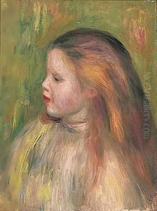 Portrait of a girl by Pierre Auguste Renoir