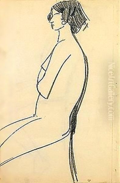 Woman sitting - view 1
