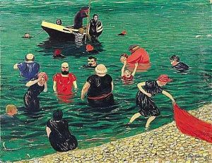 Property From The Family Of The Artist La Baignade by Felix Edouard Vallotton