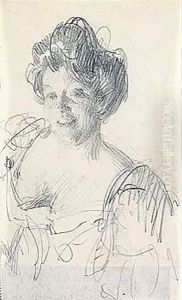 Portratt Av Kvinna (Portrait Of A Lady) by Anders Zorn
