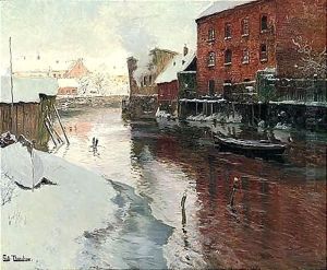 Fabrikker Ved Elven, Kristiania (Factories By The River, Kristiania)