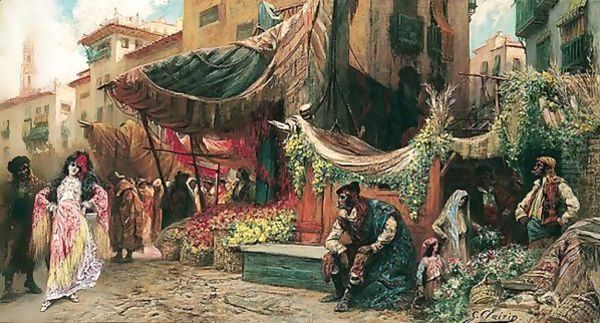 Le Marche A Madrid En 1868 - view 1