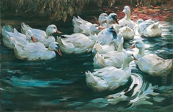 Heimwerts-enten Auf Einem Teich (Homeward Bound-eleven Ducks On A Pond) - view 1
