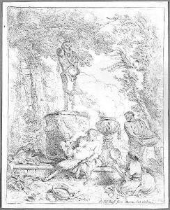 Feast Before The Altar Of The God Terminus by Giovanni Benedetto Castiglione