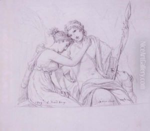 Telemachus And Eucharis by Jacques Louis David