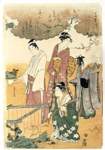 Personnages Autour D'Un Puits by Chobunsai Eishi