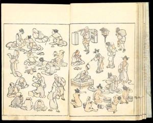 Hokusai Manga. Croquis D'Hokusai by Katsushika Hokusai