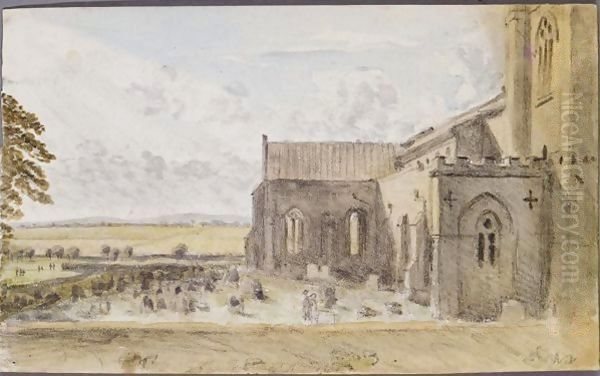 A landscape with a church - view 1