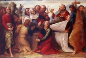 The Apostles Burying The Virgin by Giovanni Francesco Caroto