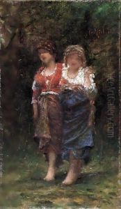 Fanciulle Abruzzesi by Francesco Paolo Michetti