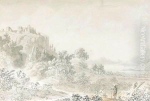 Lendscape with castle by Unknown Painter
