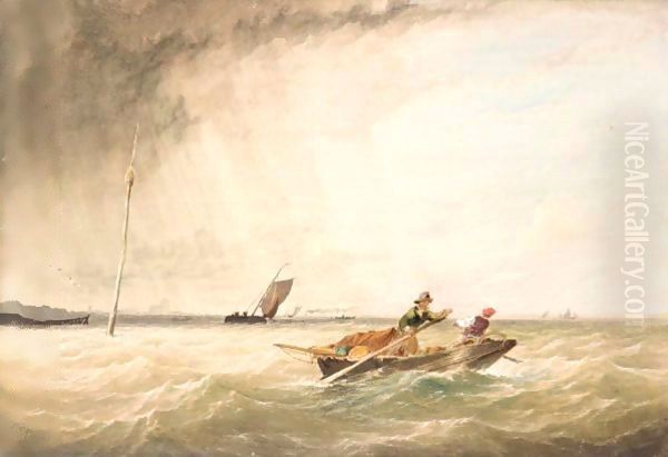 Boat in the storm - view 1