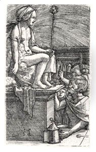The Revenge Of The Sorcerer Virgil (Hollstein E50) by Albrecht Altdorfer
