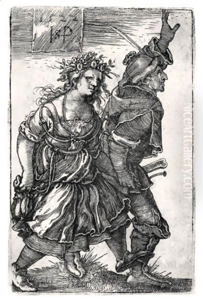 Dancing Peasant-Couple (Holl.196) - view 1