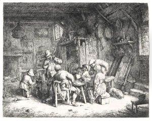 The Breakfast (G., Holl.50) by Adriaen Jansz. Van Ostade