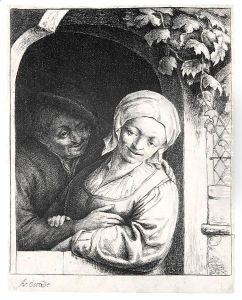 Village Romance (G., Holl.11) by Adriaen Jansz. Van Ostade