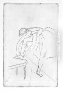 Danseuse Mettant Son Chausson by Edgar Degas