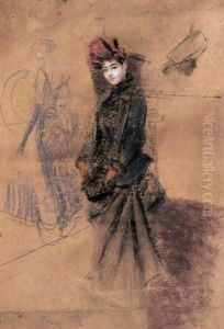 Il Cappello Di Velluto Rosso by Giovanni Boldini