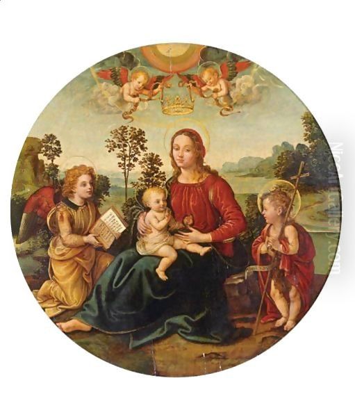 Madonna And Child With The Young Saint John The Baptist And Angels - view 1