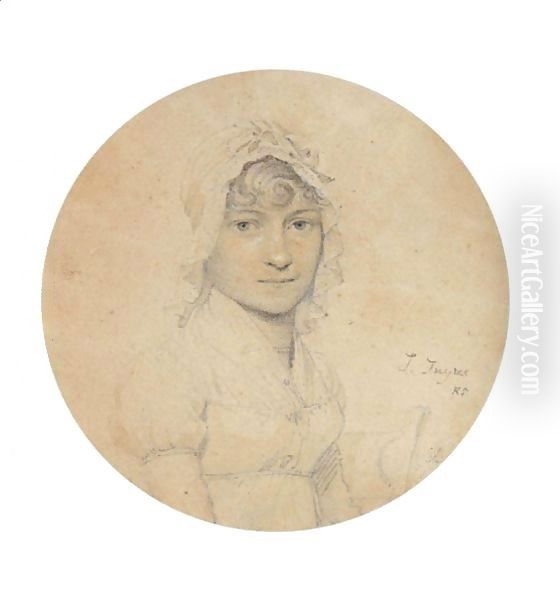 Portrait Of A Young Woman Wearing A Lace Bonnet - view 1