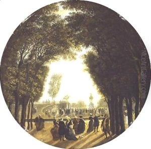 View Of The Tuileries Gardens, Paris by Pierre-Antoine Demachy