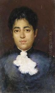Ritratto Di Donna Con Il Foulard Bianco by Vincenzo Migliaro