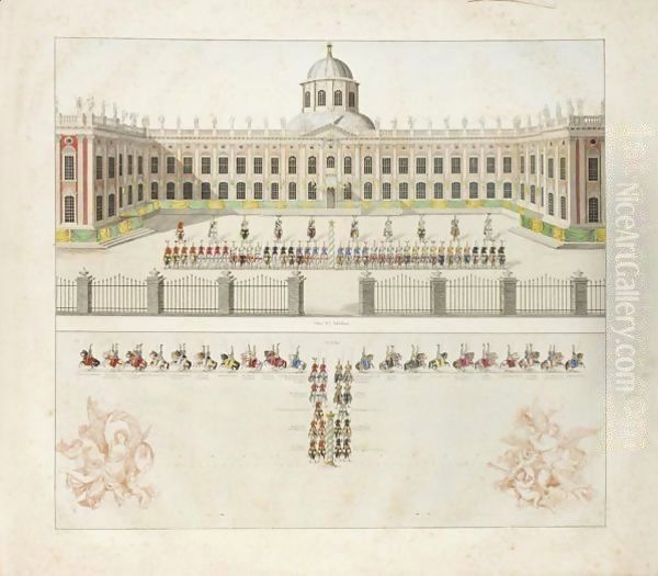Depicting A Ceremonial Equestrian Parade - view 1