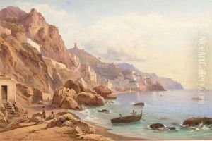 Amalfi, Veduta Del Golfo by Hermann David Solomon Corrodi