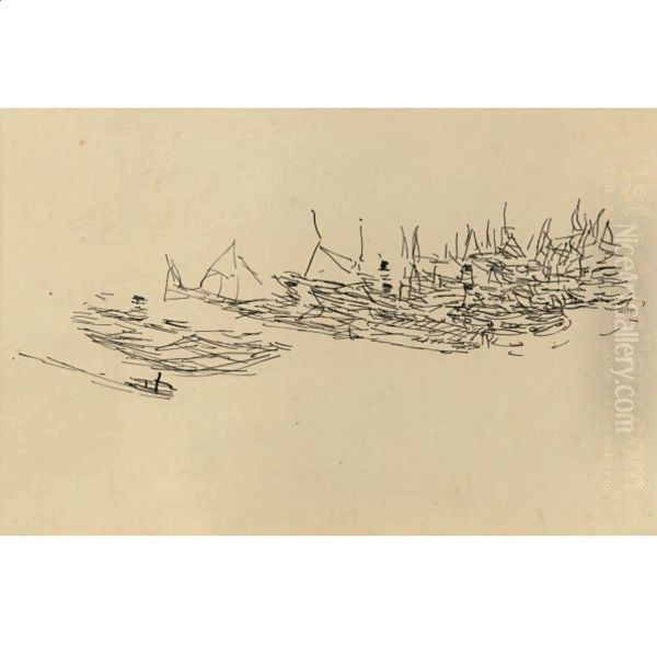 Dampfschiffe Im Hafen (Steamboats In The Harbor) - view 1