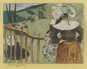 Bretonnes A La Barriere by Paul Gauguin