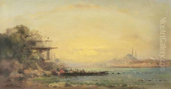 Bateau Au Large De Constantinople - view 1