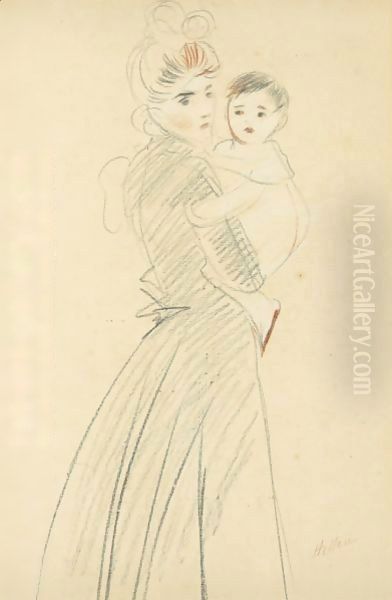 A Young Woman And Her Child - view 1