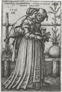 The Lady And Death by Hans Sebald Beham