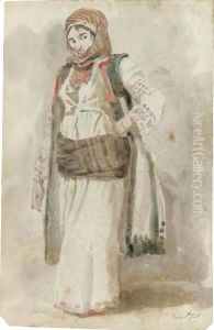Portrait Of A Turkish Woman by Louis Francois Sebastien Fauvel