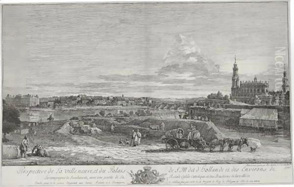 Perspective De La Ville Neuve, Et Du Palais De S. M. - view 1