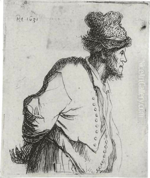 Peasant With His Hands Behind His Back - view 1