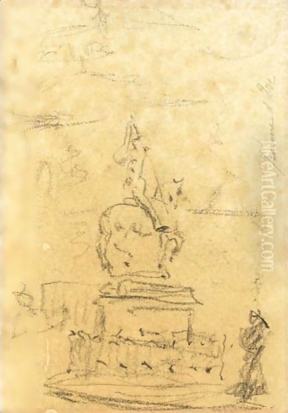 Coppia Di Vedute Di Parigi - view 1