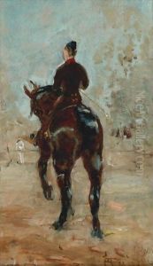 Artilleur A Cheval, Vue De Dos