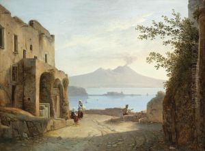 View Of Naples From Posillipo by Franz Ludwig Catel