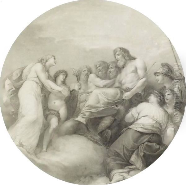 Cupid Introducing Psyche To Jupiter - view 1