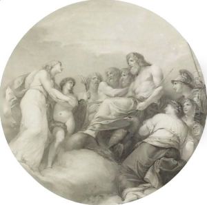 Cupid Introducing Psyche To Jupiter by Andrea, the Elder Appiani